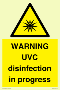 WARNING UVC disinfection in progress